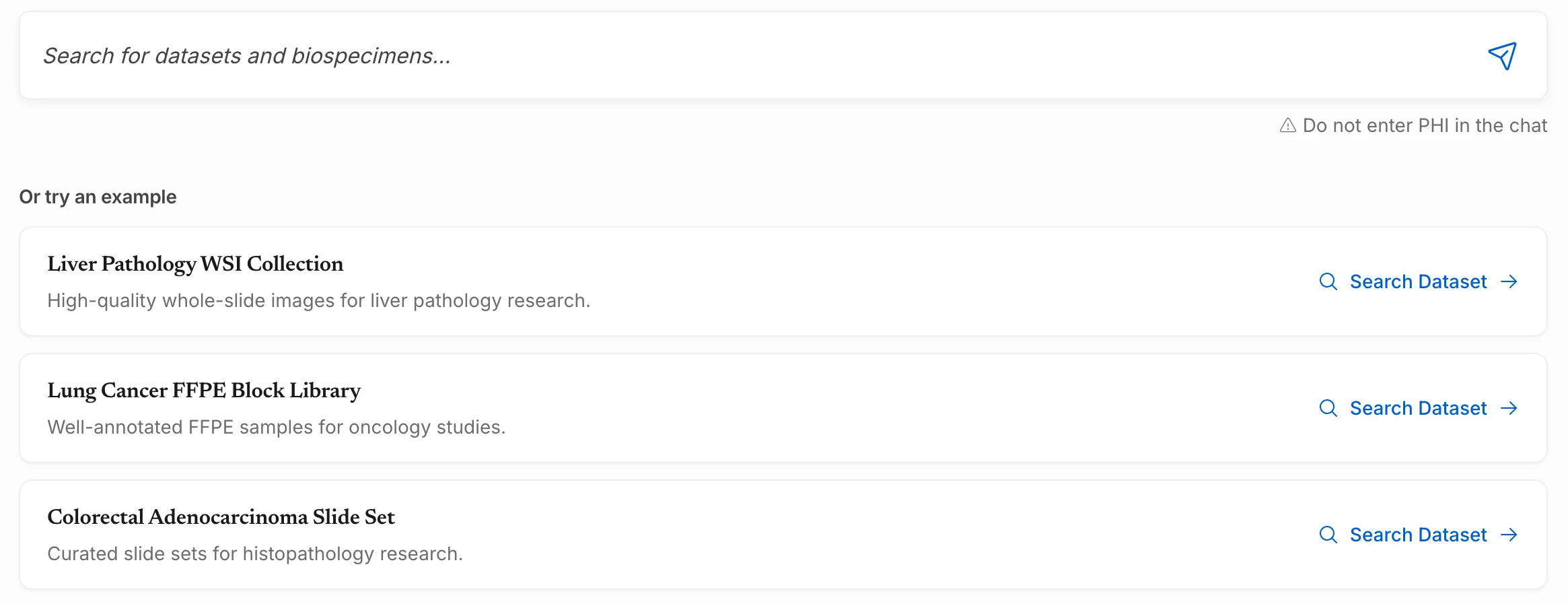 The Biobase platform, AI-powered dataset and biospecimen search